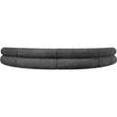 Meridian Bale Grey Chenille Fabric Modular Sofa IMAGE 3