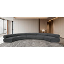  Manufacturer Color_Grey -- Bale 202" Grey Chenille Fabric Upholstered 5 pc Modular Sectional IMAGE 2