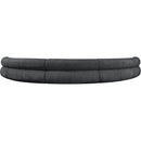 Meridian Bale Grey Chenille Fabric Modular Sofa IMAGE 3