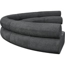  Manufacturer Color_Grey -- Bale 202" Grey Chenille Fabric Upholstered 5 pc Modular Sectional IMAGE 7