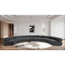  Manufacturer Color_Grey -- Bale 202" Grey Chenille Fabric Upholstered 6 pc Modular Sectional IMAGE 2
