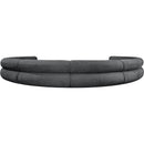 Meridian Bale Grey Chenille Fabric Modular Sofa IMAGE 3