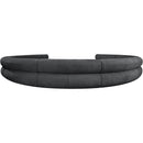 Meridian Bale Grey Chenille Fabric Modular Sofa IMAGE 3