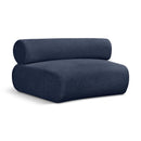 Meridian Bale Navy Chenille Fabric Modular Chair IMAGE 1