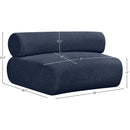  Manufacturer Color_Navy -- Bale Navy Chenille Fabric Upholstered Modular Chair IMAGE 2