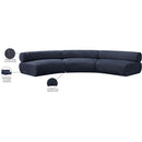  Manufacturer Color_Navy -- Bale 152" Navy Chenille Fabric Upholstered 3 pc Modular Sectional IMAGE 13