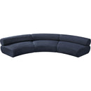  Manufacturer Color_Navy -- Bale 152" Navy Chenille Fabric Upholstered 3 pc Modular Sectional IMAGE 5