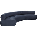  Manufacturer Color_Navy -- Bale 152" Navy Chenille Fabric Upholstered 3 pc Modular Sectional IMAGE 6
