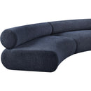  Manufacturer Color_Navy -- Bale 152" Navy Chenille Fabric Upholstered 3 pc Modular Sectional IMAGE 8
