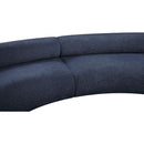  Manufacturer Color_Navy -- Bale 152" Navy Chenille Fabric Upholstered 3 pc Modular Sectional IMAGE 9