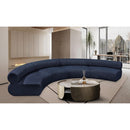  Manufacturer Color_Navy -- Bale 183" Navy Chenille Fabric Upholstered 4 pc Modular Sectional IMAGE 2