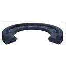 Meridian Bale Navy Chenille Fabric Modular Sofa IMAGE 12