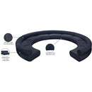  Manufacturer Color_Navy -- Bale 202" Navy Chenille Fabric Upholstered 9 pc Modular Sectional IMAGE 13