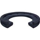 Meridian Bale Navy Chenille Fabric Modular Sofa IMAGE 5