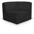 Meridian Ollie Black Boucle Fabric Corner IMAGE 1