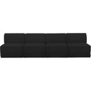  Manufacturer Color_Black -- Meridian Ollie Fabric 4 pc Sectional IMAGE 4