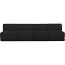 Meridian Ollie Black Boucle Fabric Modular Sofa IMAGE 4