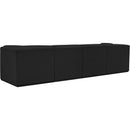  Manufacturer Color_Black -- Meridian Ollie Fabric 4 pc Sectional IMAGE 4