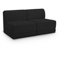  Manufacturer Color_Black -- Meridian Ollie Fabric 2 pc Sectional IMAGE 1
