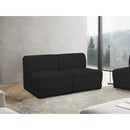  Manufacturer Color_Black -- Meridian Ollie Fabric 2 pc Sectional IMAGE 2
