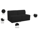 Manufacturer Color_Black -- Meridian Ollie Fabric 2 pc Sectional IMAGE 9