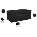 Meridian Ollie Black Boucle Fabric Modular Sofa IMAGE 11