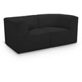  Manufacturer Color_Black -- Meridian Ollie Fabric 2 pc Sectional IMAGE 1