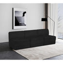 Manufacturer Color_Black -- Meridian Ollie Fabric 3 pc Sectional IMAGE 2