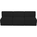 Meridian Ollie Black Boucle Fabric Modular Sofa IMAGE 5