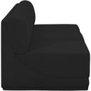  Manufacturer Color_Black -- Meridian Ollie Fabric 3 pc Sectional IMAGE 6