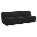  Manufacturer Color_Black -- Meridian Ollie Fabric 3 pc Sectional IMAGE 8
