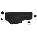  Manufacturer Color_Black -- Meridian Ollie Fabric 4 pc Sectional IMAGE 15