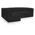  Manufacturer Color_Black -- Meridian Ollie Fabric 4 pc Sectional IMAGE 1