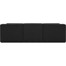 Meridian Ollie Black Boucle Fabric Modular Sectional IMAGE 3