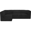  Manufacturer Color_Black -- Meridian Ollie Fabric 4 pc Sectional IMAGE 4