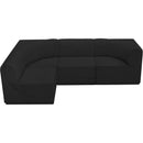  Manufacturer Color_Black -- Meridian Ollie Fabric 4 pc Sectional IMAGE 5
