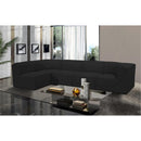  Manufacturer Color_Black -- Meridian Ollie Fabric 5 pc Sectional IMAGE 2