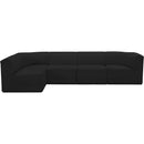 Meridian Ollie Black Boucle Fabric Modular Sectional IMAGE 5