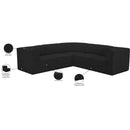  Meridian Ollie 98" Black Boucle Fabric Upholstered 5 pc Modular Sectional IMAGE 14
