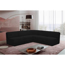 Meridian Ollie Black Boucle Fabric Modular Sectional IMAGE 2