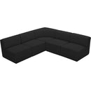  Manufacturer Color_Black -- Meridian Ollie Fabric 5 pc Sectional IMAGE 5