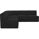  Manufacturer Color_Black -- Meridian Ollie Fabric 5 pc Sectional IMAGE 6
