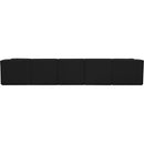 Meridian Ollie Black Boucle Fabric Modular Sectional IMAGE 3