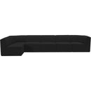  Manufacturer Color_Black -- Meridian Ollie Fabric 6 pc Sectional IMAGE 5