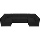  Manufacturer Color_Black -- Meridian Ollie Fabric 6 pc Sectional IMAGE 5