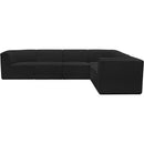  Manufacturer Color_Black -- Meridian Ollie Fabric 6 pc Sectional IMAGE 4