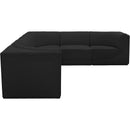 Manufacturer Color_Black -- Meridian Ollie Fabric 6 pc Sectional IMAGE 6