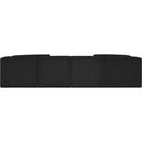 Meridian Ollie Black Boucle Fabric Modular Sectional IMAGE 3