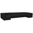  Meridian Ollie 188" Black Boucle Fabric Upholstered 8 pc Modular Sectional IMAGE 12