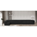 Meridian Ollie Black Boucle Fabric Modular Sectional IMAGE 2